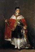 Francisco de Goya Portrait of Ferdinand VII of Spain in his robes of state Spain oil painting artist